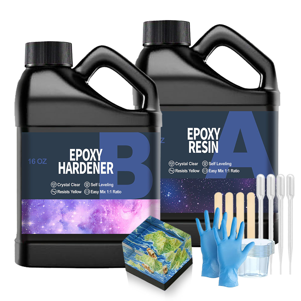 Resin Mold Jewelry - Kit de Resina Epóxi Transparente 32OZ,