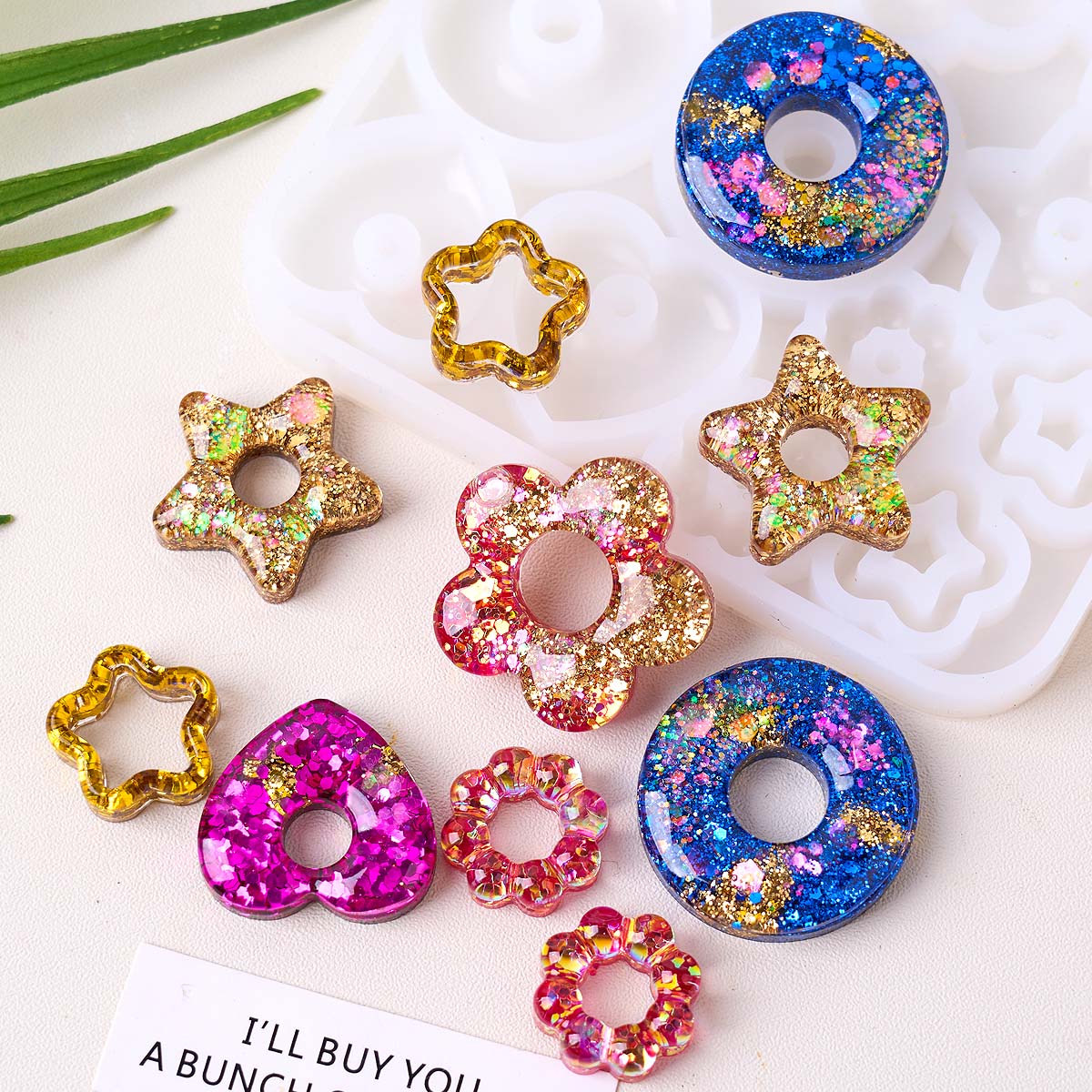 Resin Mold Jewelry - Molde de silicone multifuncional para joias,