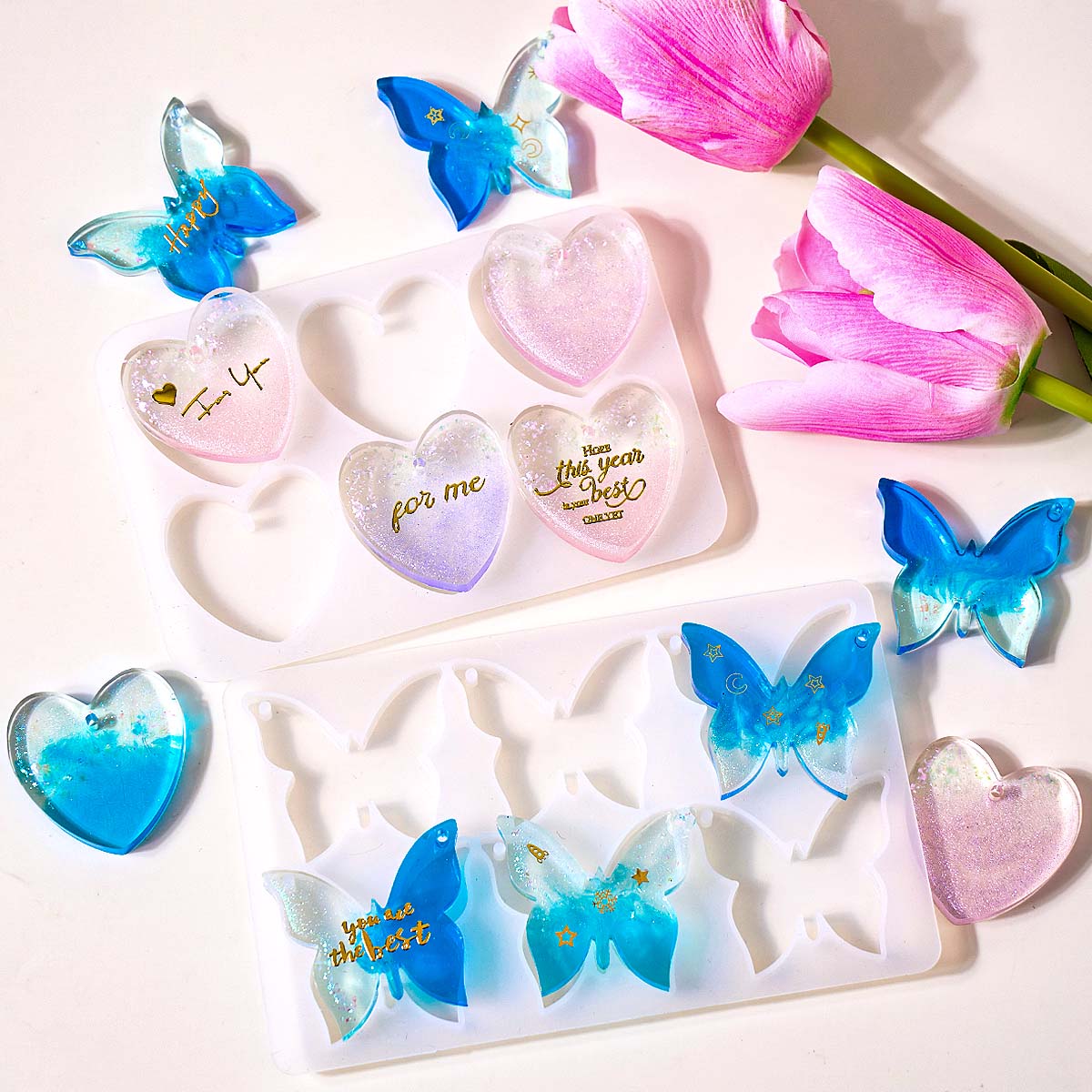 Resin Mold Jewelry - Molde de Silicone para Brincos com
