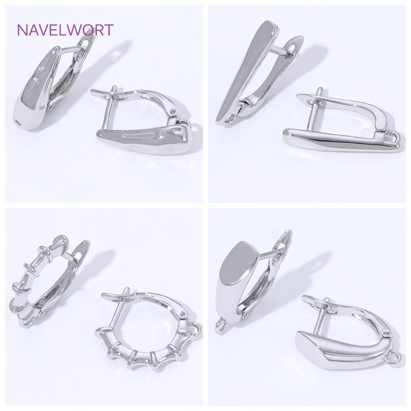 Jewelry Making Kit - Ganchos de brinco lisos banhados a