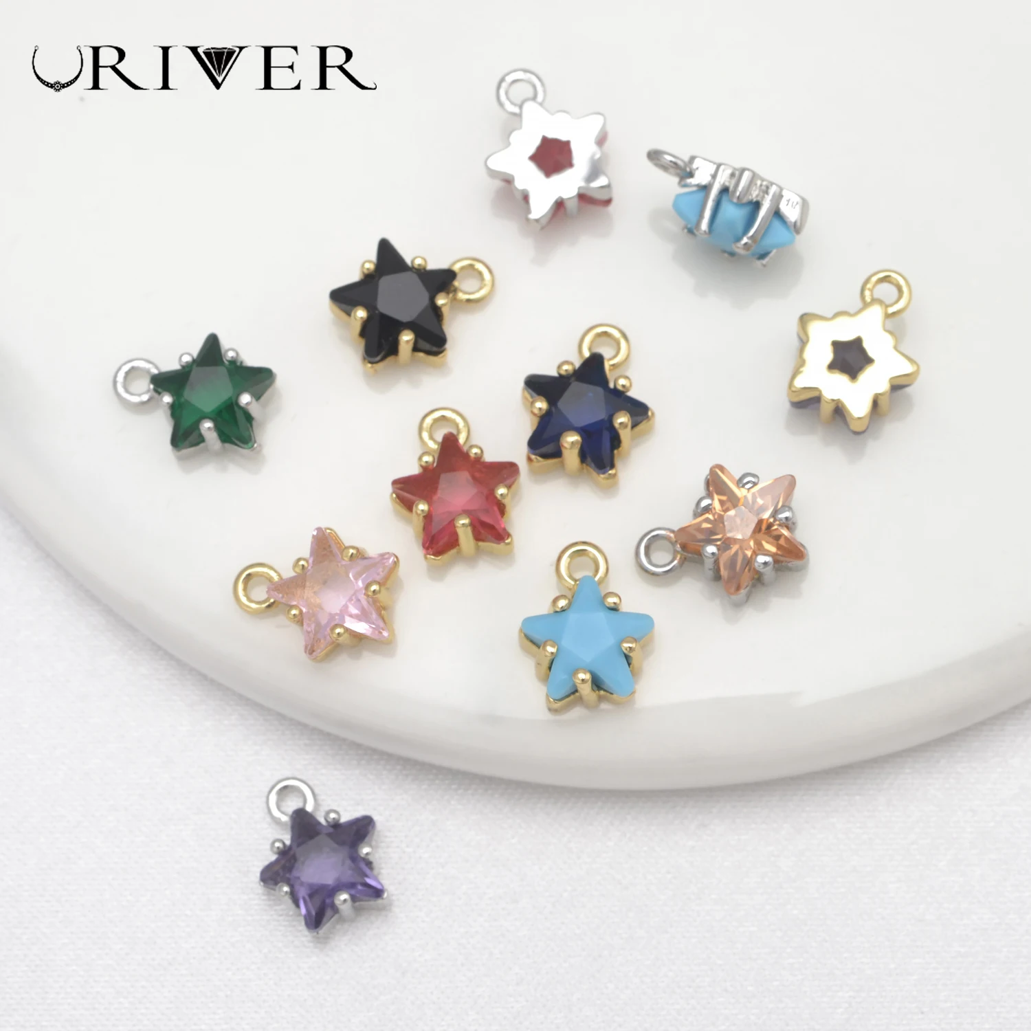 Jewelry Making For Teens - Colorido Estrela Pingente Encantos para Fazer