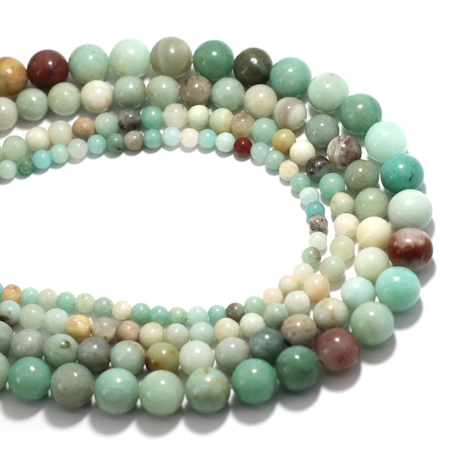 Jewelry Making Amazon - Pedra amazon natural grau a 4/6/8/10mm,