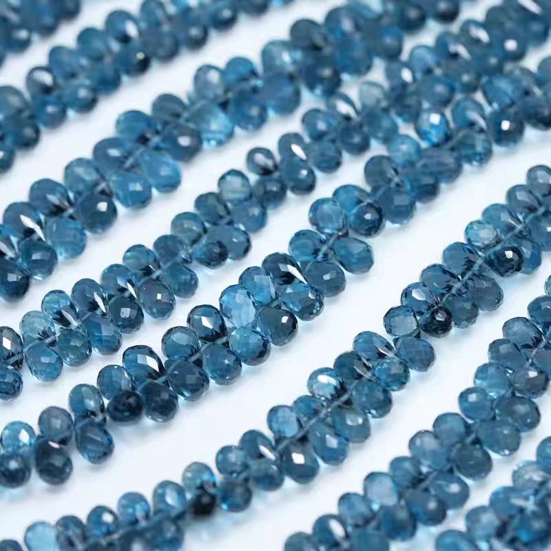 Jewelry Making In London - 6A Londres topázio azul gota facetada