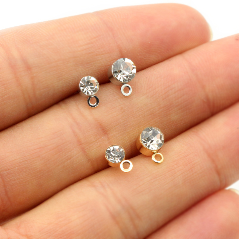 Jewelry Making Kit - 50 pçs brincos pinos com zircão