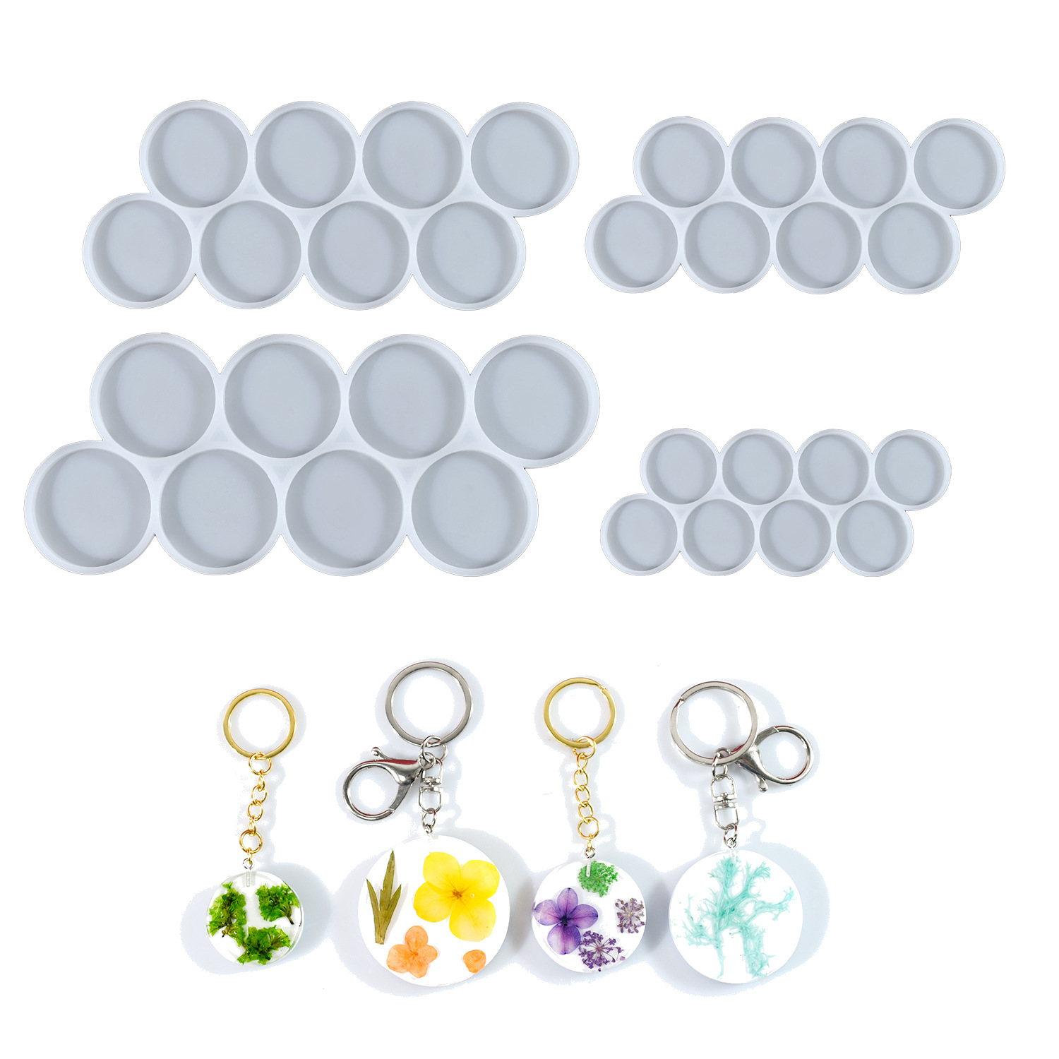 Molde de silicone redondo com  - Resin Mold Jewelry avaliação e preço