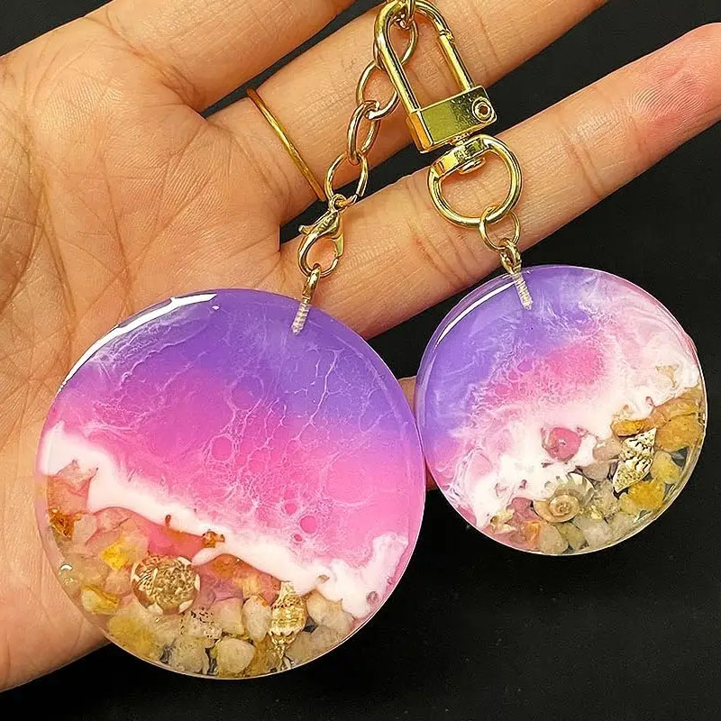 Molde de silicone redondo com  - Resin Mold Jewelry avaliação e preço