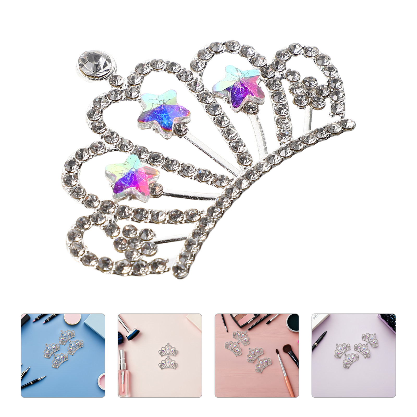 10 Peças Mini Coroas de Strass - Jewelry Making Party For Adults avaliação e preço