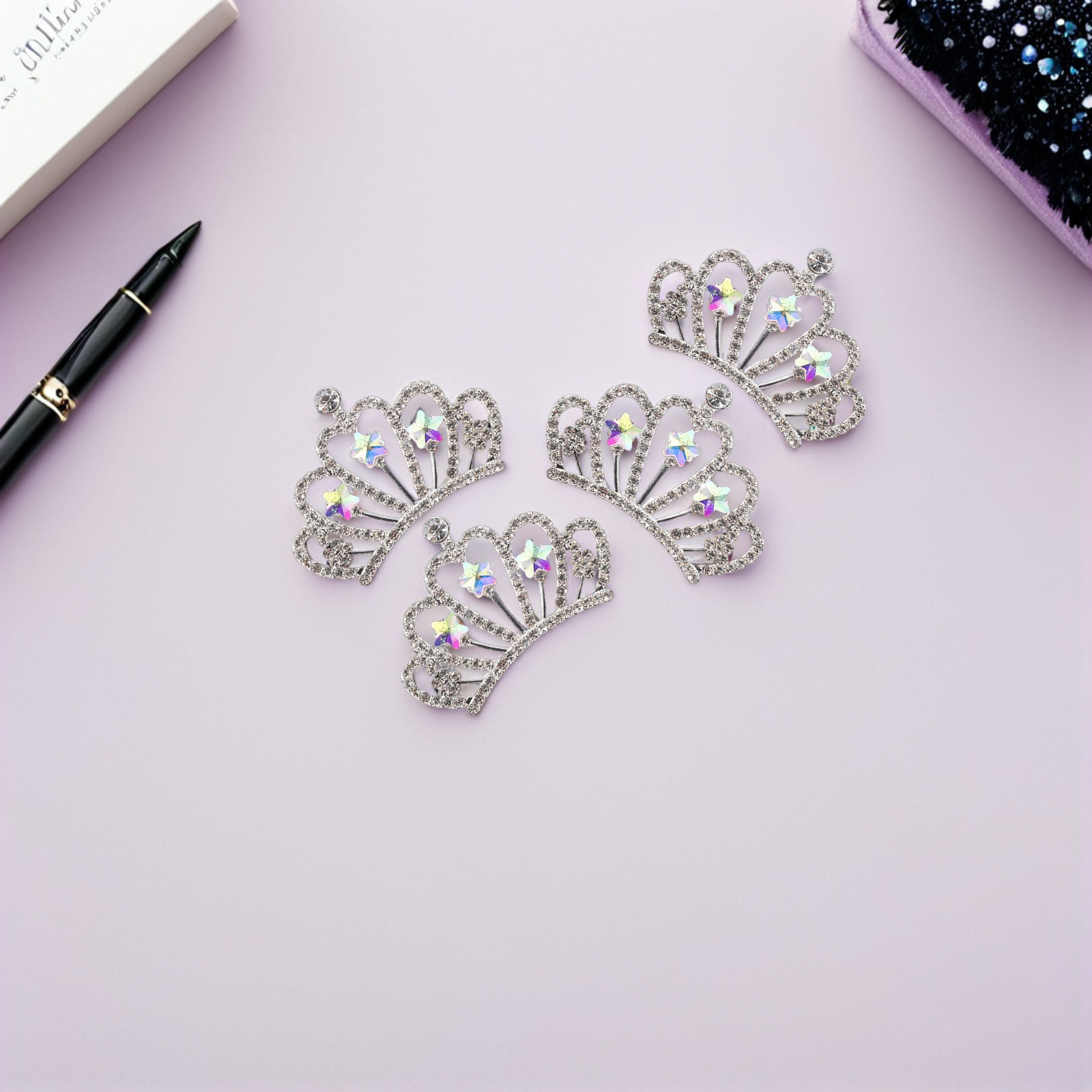 10 Peças Mini Coroas de Strass - Jewelry Making Party For Adults avaliação e preço