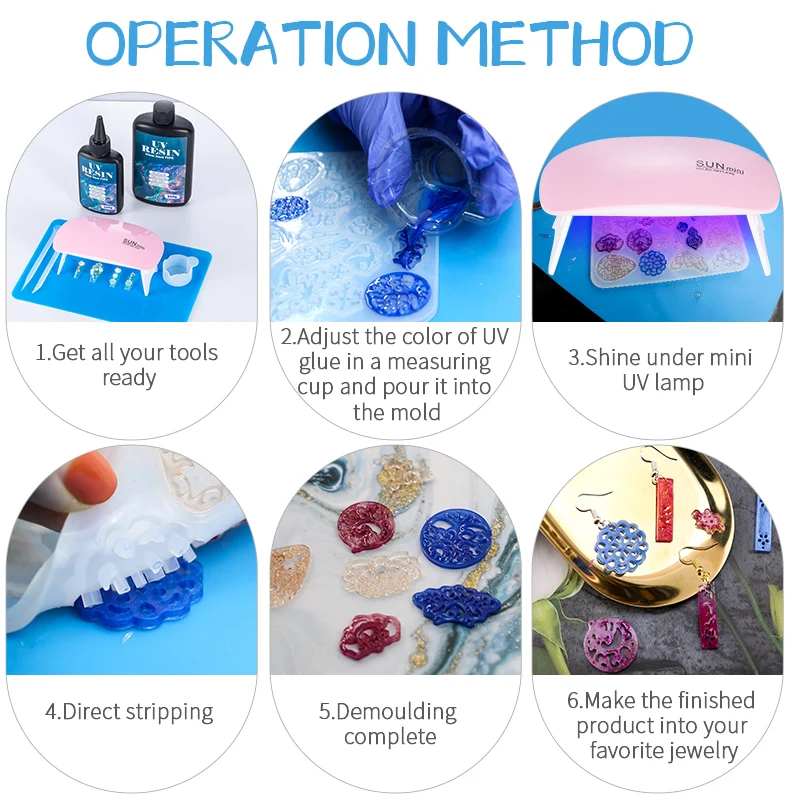 Kit de cola de resina uv dura, - Jewelry Making Tool Kit avaliação e preço