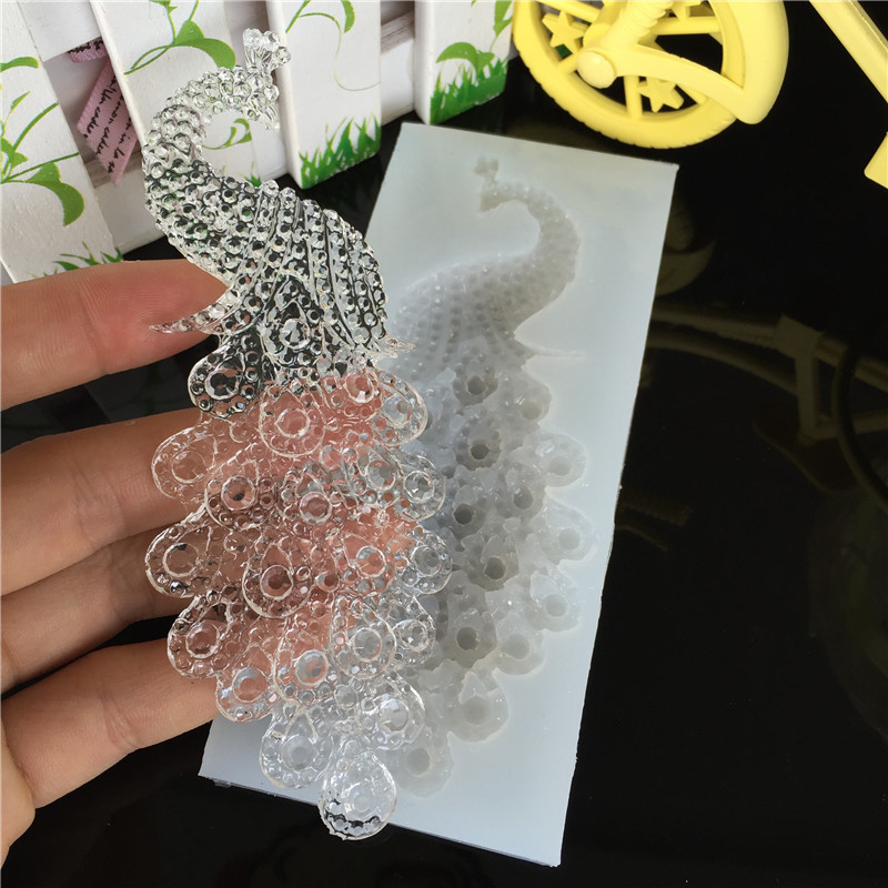 Diy criativo pavão jóias pinge - Resin Mold Jewelry avaliação e preço