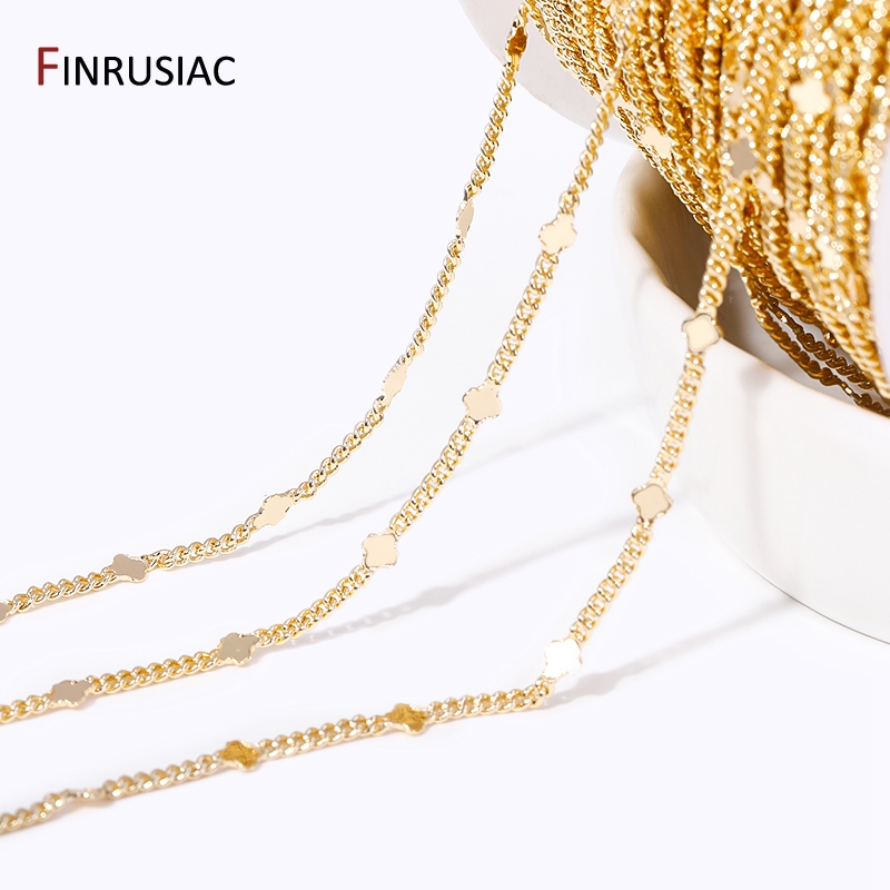 14K Banhado A Ouro Latão Lante - Chain Roll Cable avaliação e preço