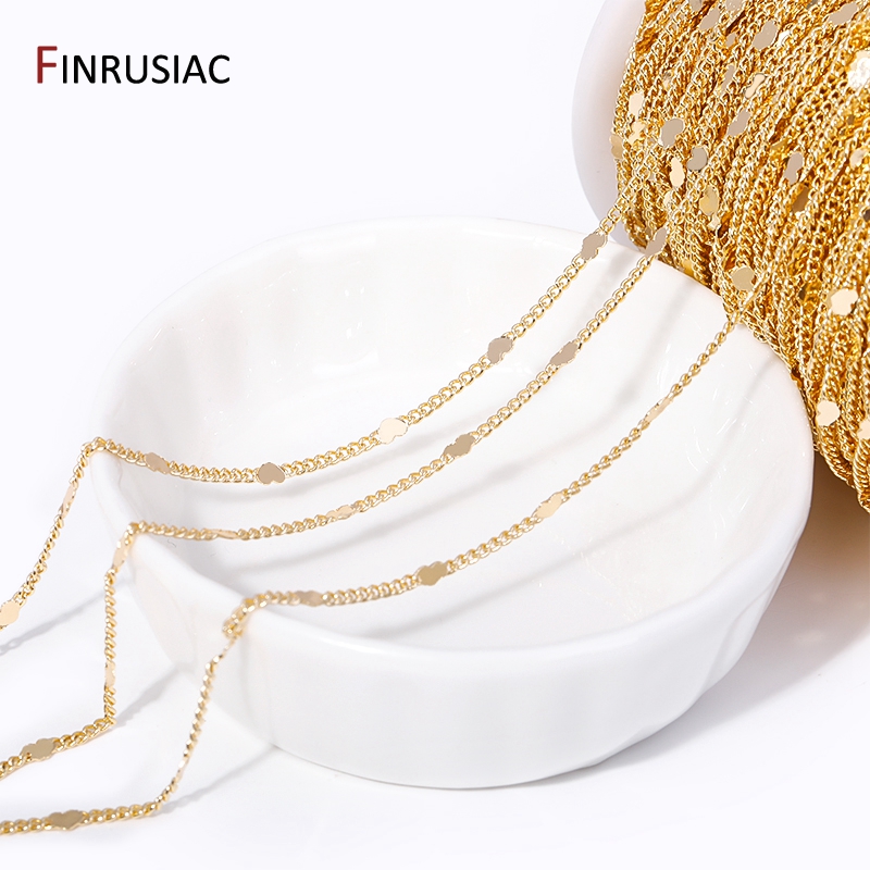 14K Banhado A Ouro Latão Lante - Chain Roll Cable avaliação e preço