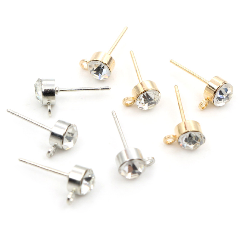 50 pçs brincos pinos com zircã - Jewelry Making Kit avaliação e preço